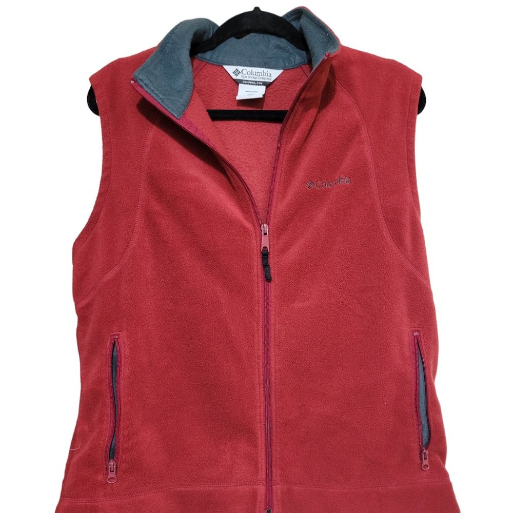 Columbia Fleece Womens Red Vest